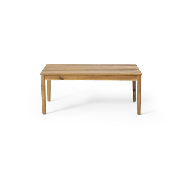 English Elm Christopher Knight Home® - BRYAN Teak Acacia Coffee Table - Rustic Outdoor Wood Accent 36.25" W Durable Weather-Resistant Design 72215.00