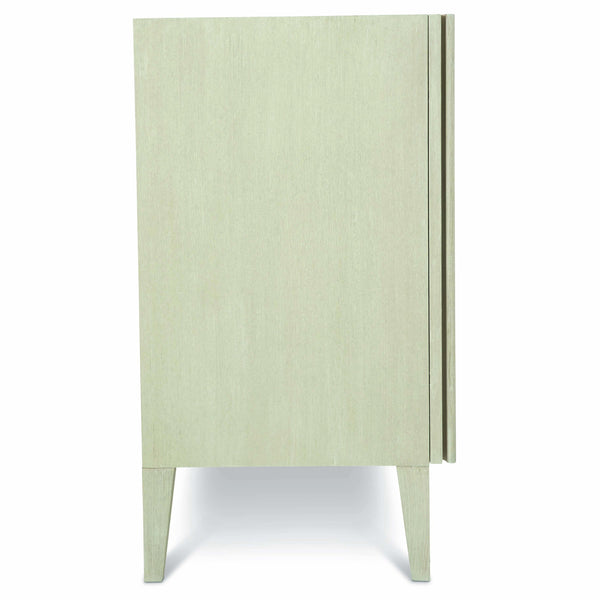 Bernhardt Bernhardt East Hampton Cerused Linen Entertainment Console With Wine Storage, Ventilation, Modern Flair 395860