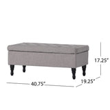 Christopher Knight Home® - Noble House - Chantelle Fabric Storage Ottoman