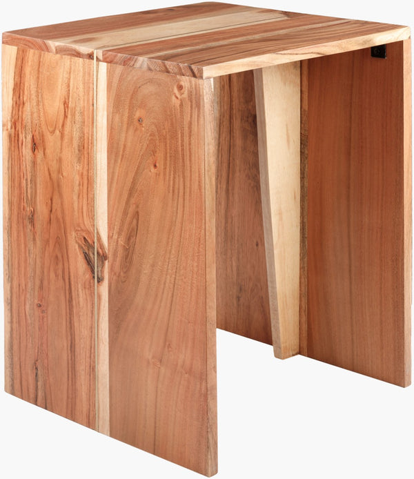 Surya Umaid 20"H X 15"W X 16"D End Table - Modern Elegance With Timeless Craftsmanship For Your Home! Top, Brown,Base, Brown Acacia,Acacia Umi-001