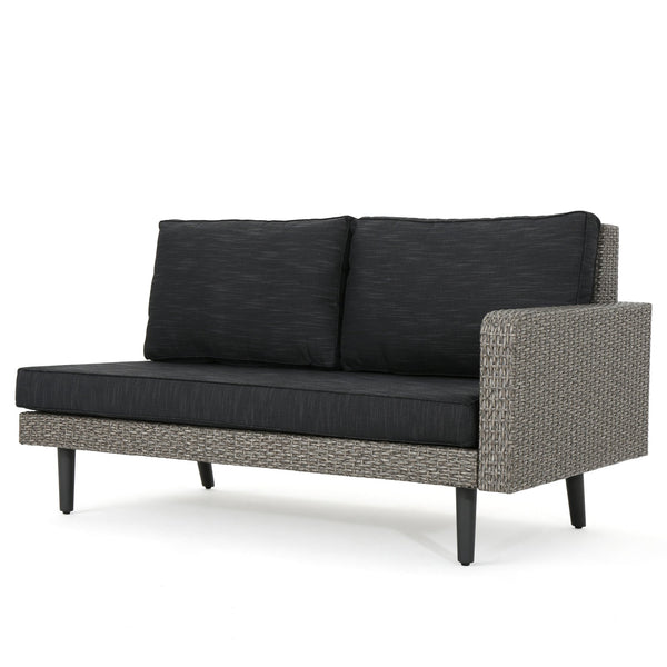 English Elm Christopher Knight Home® - Tahiti Left-Armrest Sofa Set - Stylish Grey Outdoor Seating For Patios, Decks & Poolside Comfort 60125.00LMBK