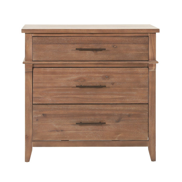 English Elm Christopher Knight Home® - Berghoff Acacia Wood 3-Drawer Dresser in Brown — Sustainable, California-Designed, Durable Storage Solution 70837.00