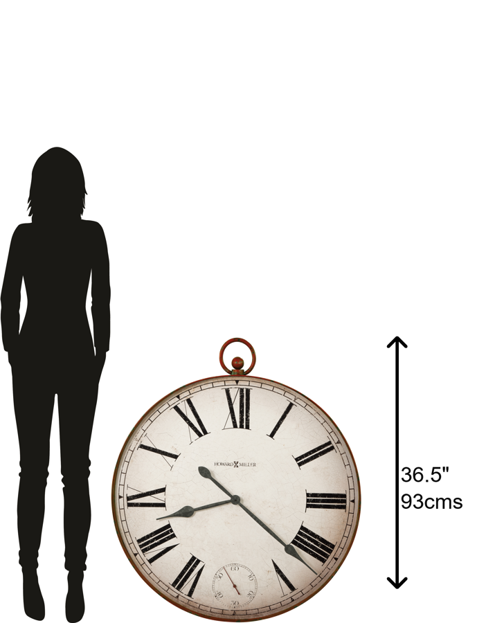 Hekman Furniture 625647 Large Antique Pocket Watch Wall Clock - Stunning 32-inch Design With Quartz Movement & Vintage Style  Gallery Pocket Watch Ii Wall Clock 625647