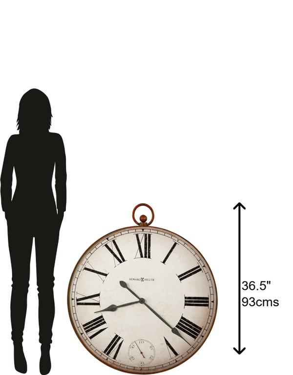 Hekman Furniture 625647 Large Antique Pocket Watch Wall Clock - Stunning 32-inch Design With Quartz Movement & Vintage Style  Gallery Pocket Watch Ii Wall Clock 625647