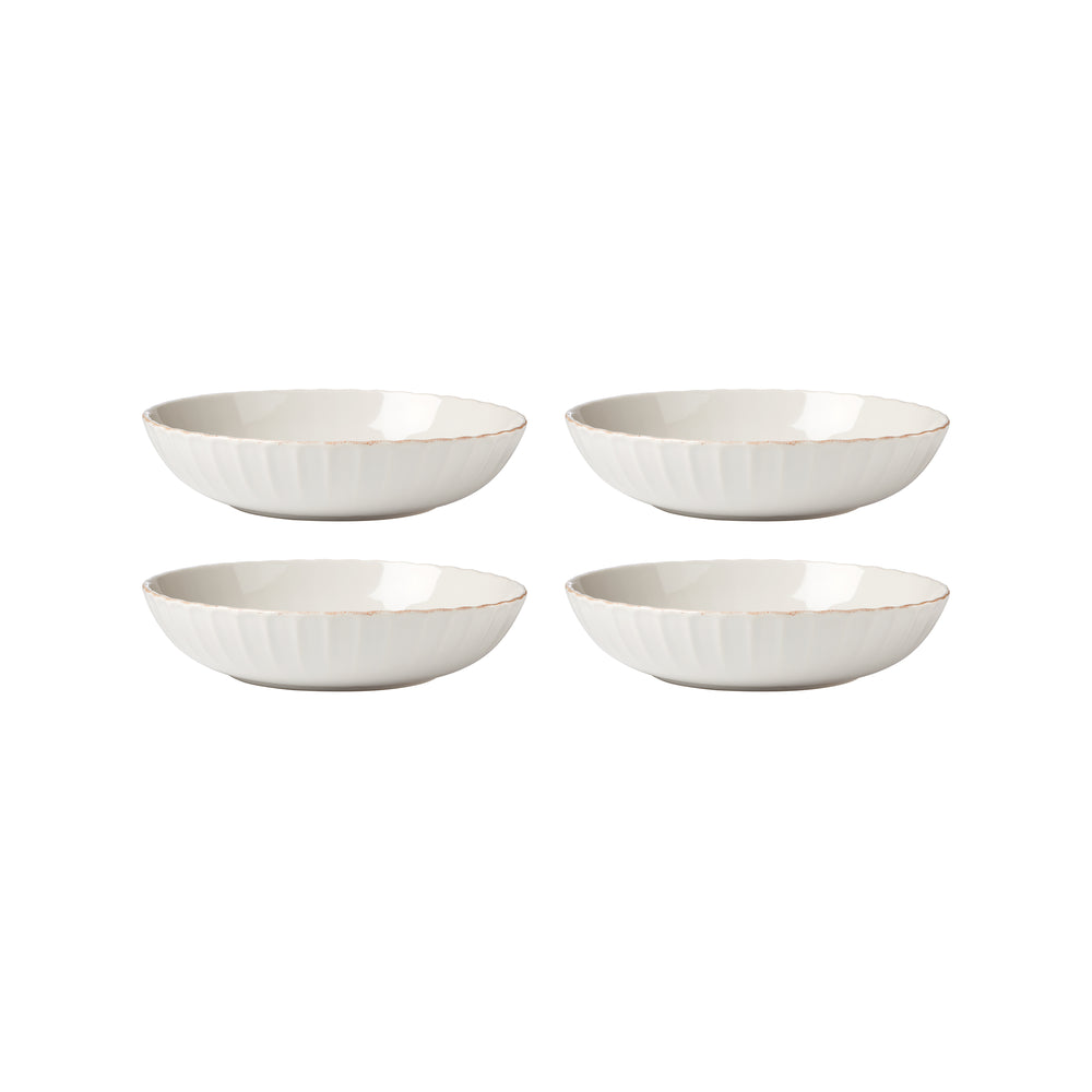Lenox French Perle Scallop Pasta Bowls, Set of 4 White, WHITE STONEWARE 897193