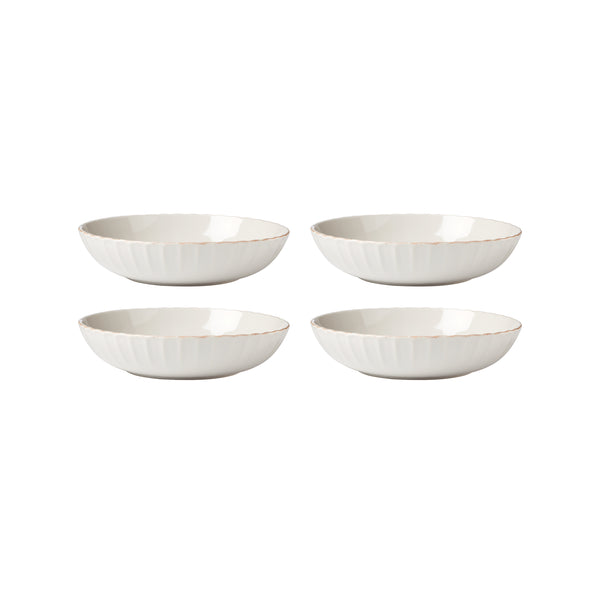 Lenox French Perle Scallop Pasta Bowls, Set of 4 White, WHITE STONEWARE 897193