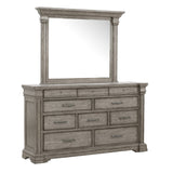 Pulaski Furniture Madison Ridge 10 Drawer Dresser and Framed Mirror in Heritage Taupe P091-BR-K7-PULASKI P091-BR-K7-PULASKI