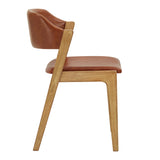 Homelegance By Top-Line Shawnda Modern Scandinavian Light Oak Finish Dining Chairs Oak Rubberwood