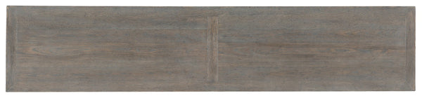 Hooker Furniture Melange Emmett Entertainment Console With Oak Veneer, Cane Doors, Metallic Medallions & Media-Ready Storage 628-85598-80