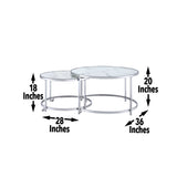 Steve Silver Rayne Nesting Cocktail Tables RY300NCW