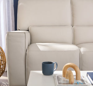 Hooker Furniture Miles Zero Gravity Sofa With Power Recline And Headrests, Oslo Leather, Usb Charging, Sleek Base Grey SS727-PHZ3-001