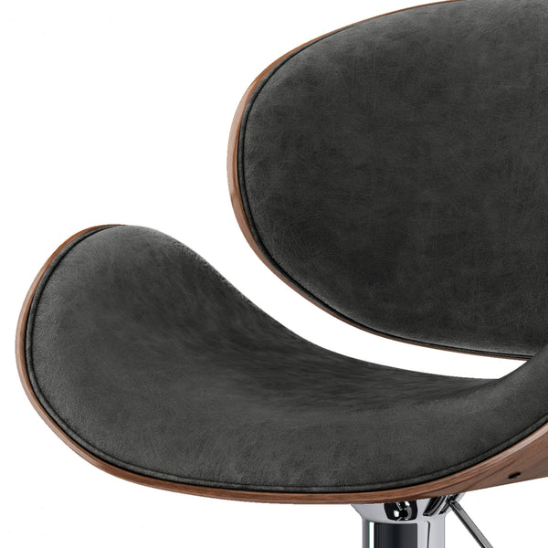 English Elm Marana - Stylish Adjustable Swivel Bar Stool In Distressed Grey For Modern Kitchens & Bars B136P158927