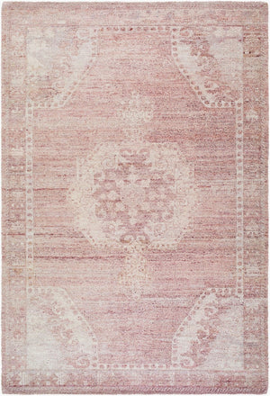 Livabliss Unique Hand Tufted Polyester Accent Rug with Low Pile Transitional Pattern for Entryways Dusty Rose, Blu 5' x 7'6" UNQ2317-576