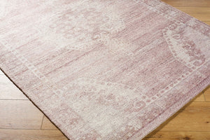 Livabliss Unique Hand Tufted Polyester Accent Rug with Low Pile Transitional Pattern for Entryways Dusty Rose, Blu 2'6" x 8' UNQ2317-268