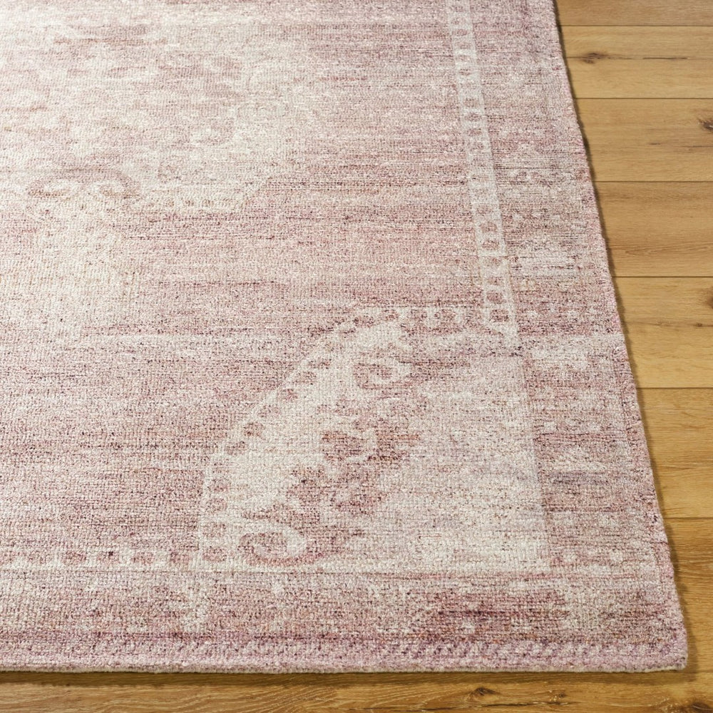 Livabliss Unique Hand Tufted Polyester Accent Rug with Low Pile Transitional Pattern for Entryways Dusty Rose, Blu 5' x 7'6" UNQ2317-576
