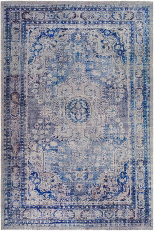 Livabliss Unique Hand Tufted Artisan Accent Rug Low Pile Polyester Transitional Entryway Decor Cobalt, Slate 2' x 3' UNQ2318-23