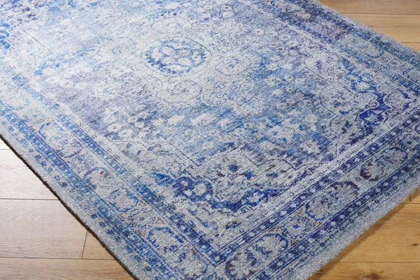 Livabliss Unique Hand Tufted Artisan Accent Rug Low Pile Polyester Transitional Entryway Decor Cobalt, Slate 2' x 3' UNQ2318-23