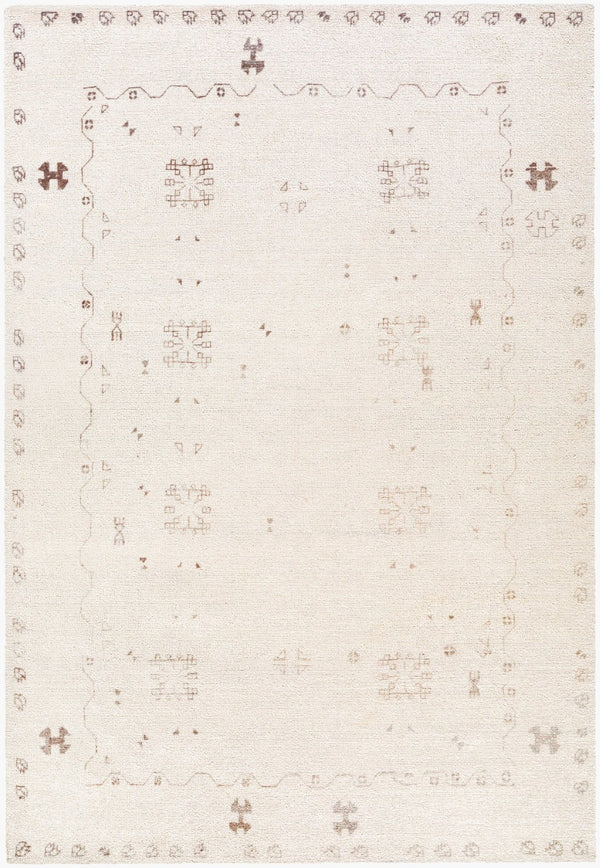 Livabliss Unique Hand Tufted Polyester Accent Rug Country Cottage Style for Entryways and Bedrooms Ivory, Taupe 9' x 12' UNQ2322-912