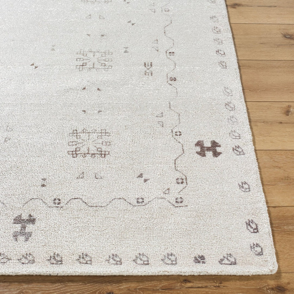 Livabliss Unique Hand Tufted Polyester Accent Rug Country Cottage Style for Entryways and Bedrooms Ivory, Taupe 9' x 12' UNQ2322-912