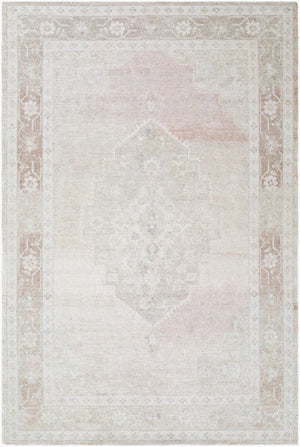 Livabliss Unique Hand Tufted Polyester Accent Rug Traditional Pattern for Entryway or Bedside Blush, Ivory 5' x 7'6" UNQ2323-576