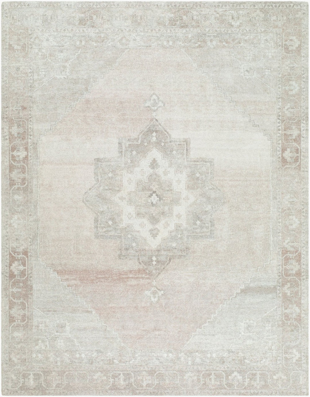 Livabliss Unique Hand Tufted Polyester Area Rug Traditional Motifs Modern Palette Entryway Accent Pale Rose, Sof 2' x 3' UNQ2324-23