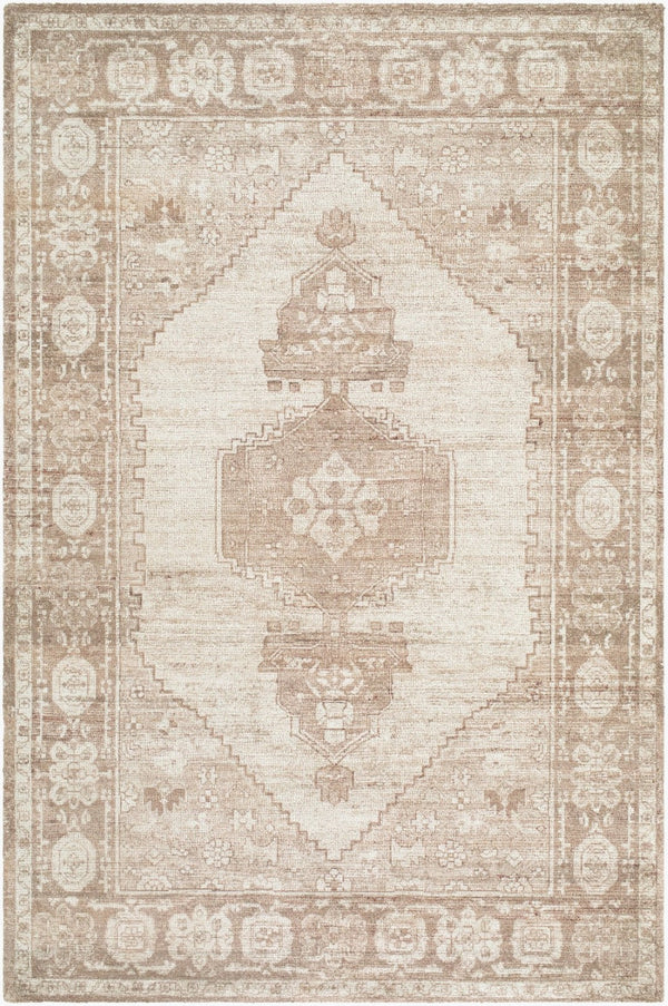 Livabliss Unique Hand Tufted Polyester Accent Rug with Traditional Pattern for Entryway or Bedroom Beige, Taupe 5' x 7'6" UNQ2327-576
