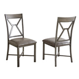 Steve Silver Alamo Gray Leatherette Side Chair, Set of 2 AL450S