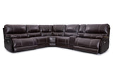 Parker House Parker Living Shelby - Cabrera Cocoa 6 Piece Modular Power Reclining Sectional with Power Adjustable Headrests Cabrera Cocoa 83% Polyester, 17% PU (W) MSHE-PACKA(H)-CCO