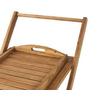 English Elm Christopher Knight Home® - RIVIERA Acacia Wood Bar Cart with Wheels – Natural Stain, Mobile Entertaining Station & Storage Organizer 56134.00