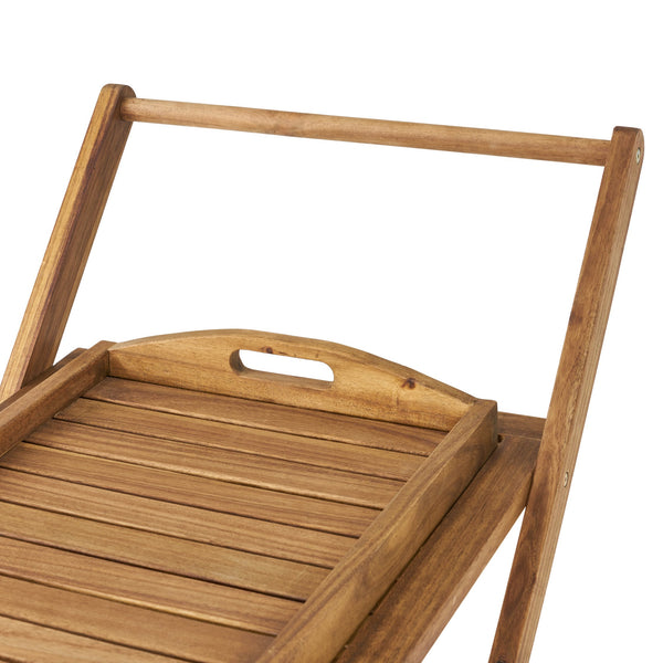 English Elm Christopher Knight Home® - RIVIERA Acacia Wood Bar Cart with Wheels – Natural Stain, Mobile Entertaining Station & Storage Organizer 56134.00