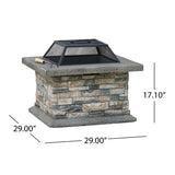 Christopher Knight Home® - Noble House - Crestline Outdoor Natural Stone Fire Pit