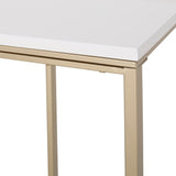 Christopher Knight Home® - Noble House - Durand Modern Glam Faux Wood End Table, White And Champagne Gold