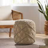 Christopher Knight Home® Noble House Macrame Cotton Pouf