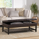 Christopher Knight Home® - Noble House - Miriam Ottoman with Storage and Bottom Rack