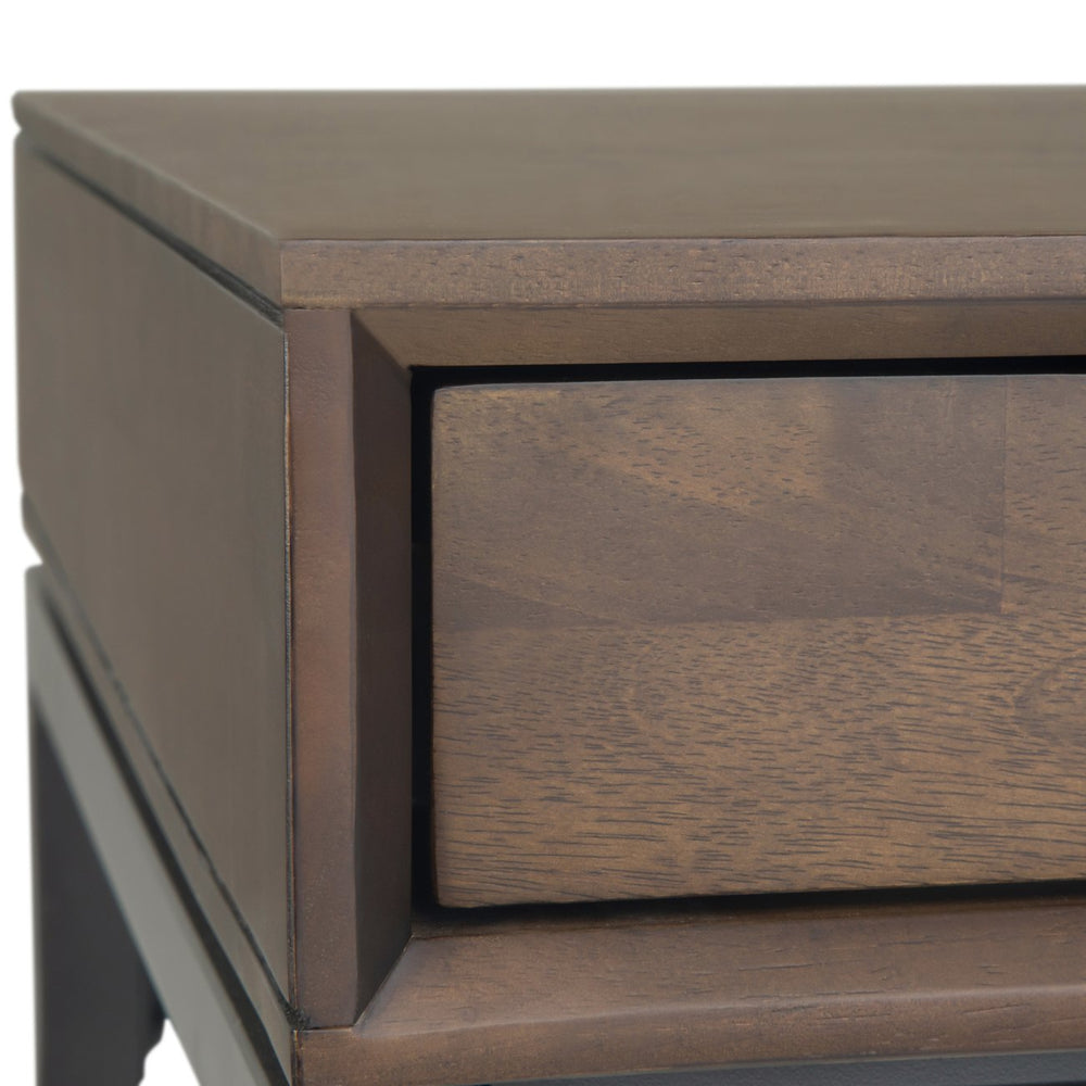 English Elm Banting Mid Century Desk In Walnut Brown - Stylish Workspace With Smart Storage & Industrial Touch B136P158455