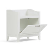 Avington Storage Hamper Bench Pure White B136P158505 Hearth and Haven