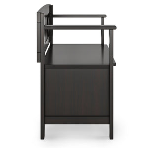 English Elm Amherst Solid Wood 36" Entryway Storage Bench - Transitional Design In Warm Hickory Brown Finish B136P158353
