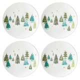 Lenox Balsam Lane 4-Piece Accent Plate Set Green, WHITE PORCELAIN 880066