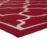 Christopher Knight Home® - Noble House - Thornhill Indoor/ Outdoor Geometric 8 X 11 Area Rug, Red and Ivory