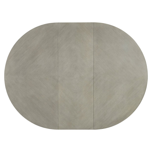 Bernhardt Bernhardt Cornelia Round Dining Table With Expanding 20" Leaf, Nebbia Ash Finish, Adjustable Glides K1947