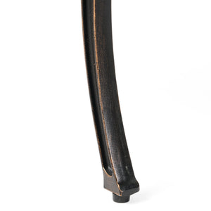 English Elm Spencer Cast Aluminum Outdoor Bench Antique Copper Finish Scrolled Arms Garden Patio 50327.00LVS