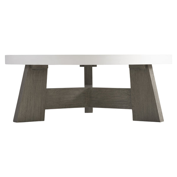 Bernhardt Bernhardt Rochelle Teak Outdoor Cocktail Table With Gr Concrete Top, Weathered Finish, Durable Design K1829