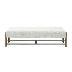 Modern Upholstered  Ottoman Bench Gray with Upholstered Finish P301562 Pulaski Furniture