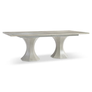 Bernhardt Bernhardt Nebbia Parquetry Dining Table With Stainless Steel Inlay, 88" Expandable Top, Octagonal Bases K1946