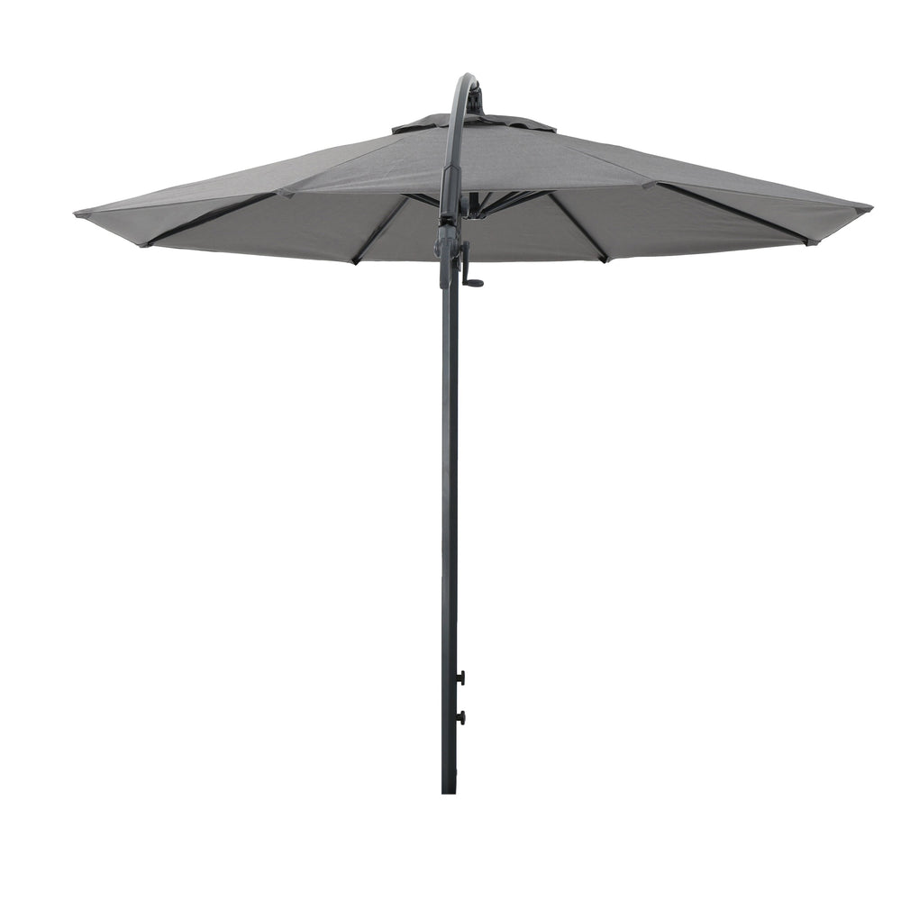 English Elm Christopher Knight Home® - Simple Banana Shape Hanging Umbrella – Modern Gray Design, Lightweight Aluminum, Easy Installation 60641.00GRY