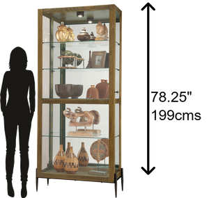 Hekman Furniture 680690 Howard Miller Curio Cabinet: Elegant Display With Adjustable Shelves & Led Lighting Features Amber Brown Ansel Curio Cabinet 680690