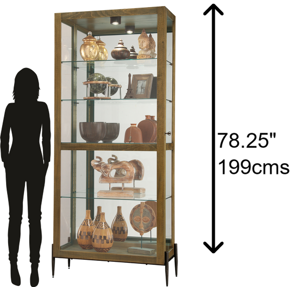 Hekman Furniture 680690 Howard Miller Curio Cabinet: Elegant Display With Adjustable Shelves & Led Lighting Features Amber Brown Ansel Curio Cabinet 680690