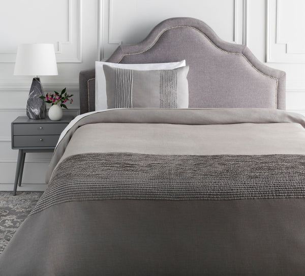 Surya Upton 68"W X 86"L Linen Duvet - Modern Style For A Revitalized Decor Space With 30-day Warranty Gray Linen,Linen Upt8002-tset
