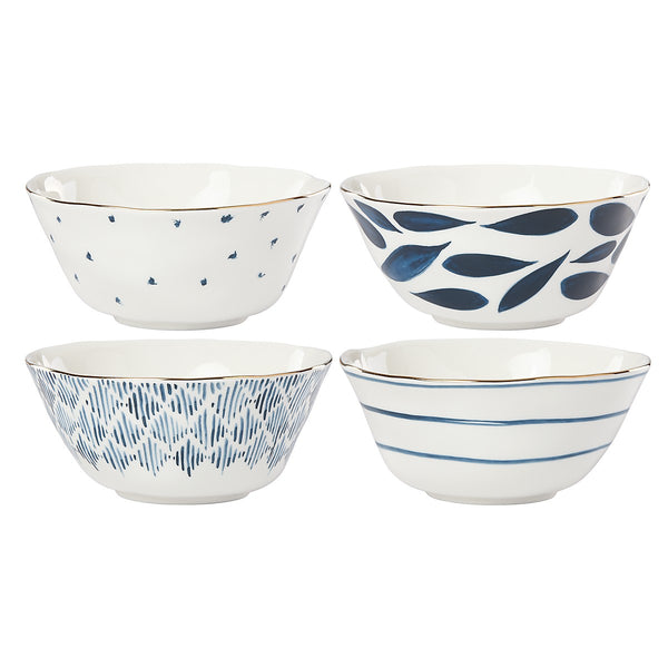 Lenox Blue Bay 4-piece All Purpose Bowl Set Blue, WHITE PORCELAIN 890195