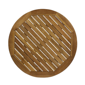 English Elm Stamford Round Solid Acacia Outdoor Bistro Table Weather Resistant Patio Dining 62919.00